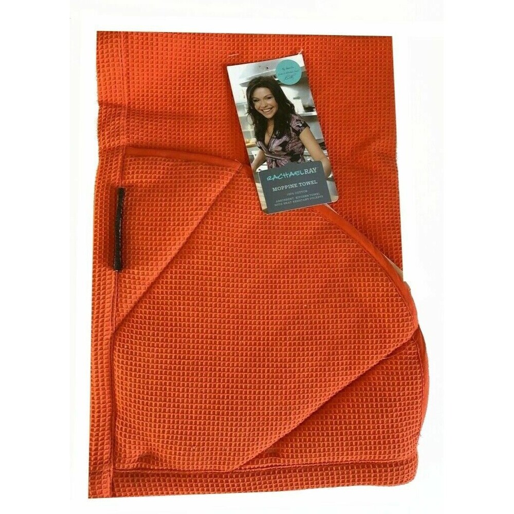 Rachael Ray Moppine Absorbent 2-in-1 Kitchen Towel Heat-Resistant Orange